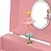 Jewelkeeper Jewelry Box for Girls - Spinning Ballerina Doll to Swan Lake Tune Music Box - Pink Jewelry Boxes for Girls with 2 Drawers - Ideal for Storing Necklaces and Bracelets - 7Lx5Hx6W Inches
