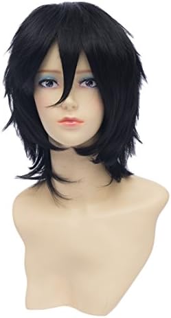 Black Butler Sebastian Michaelis Unisex Cosplay Wig Hair Halloween Party Anime Hair Short Curly Hair, Black