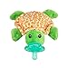 Nookums Paci-Plushies Shakies - Turtle Pacifier Holder and Rattle (2 in 1)- Adapts to Name Brand Pacifiers, Suitable for All Ages, Plush Toy Includes Detachable Pacifier primary