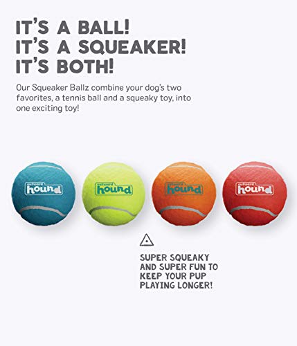 Outward Hound Squeaky Tennis Balls 4-Pack - Medium - Image 2