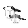 Braisogona Vitesse RVS snelkookpan Duo Set, zilver, 30 x 22 x 30 cm