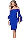 Vfemage Womens Flare Sleeve Sexy Off Shoulder Cocktail Party Bodycon Dress