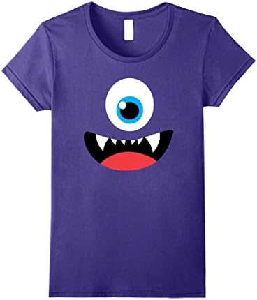 Womens Funny Scary Monster Costume Halloween Shirt for Kids Adults Large Purple