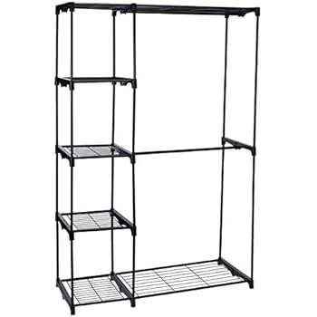 Whitmor Deluxe Double Rod Freestanding Closet Heavy Duty Storage Organizer