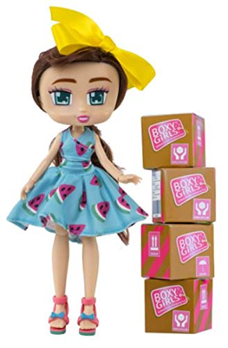Girls Doll Boxy Girl Brooklyn with Bonus Mini Boxy Girl Doll and Mini Rubix Cube (Bundle of 3)