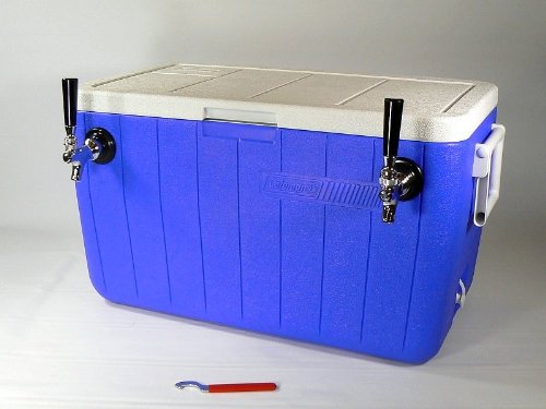 NY Brew Supply JBB48-5162 Double Faucet Jockey Box Cooler - Stainless Steel Coils