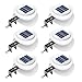 DBF Outdoor Solar Gutter Lights - Solar Fence Lights Outdoor Waterproof LED Deck Lighting Wall Mount Decorative Auto On/Off for Eaves Yard Garage Garden Deck Patio Railing (6 Pack, White)