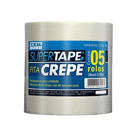 Fita Crepe 24 mm x 50 m Tekbond com 5