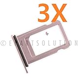 For AppleePartSolution_3X for iPhone 7 SIM Card Tray Holder Slot SIM Tray with Waterproof Ring Replacement Part USA (Pink)