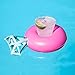 Pool Toy Drink Floats - Gold & Pink Diamond Ring Shape | Inflatable Cup Holder Water Floats for Pool Party - by Fractal