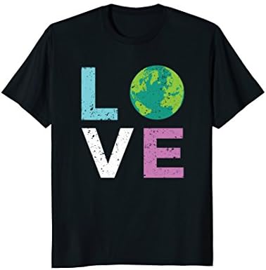 Earth Day T Shirt LOVE and the Earth Vintage Style