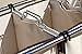 DecoBrothers Heavy Duty 3 Bag Extendable Laundry Sorter Cart with Hanging Bar, Beige