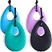 TecUnite 4 Pieces Chewing Necklace for Boys and Girls, Silicone Teething Necklace Pendants for Mom to Wear, Baby Teething Toys, 4 Colors (Style A)