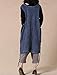 Mordenmiss Women's Summer Vest Dress Pull-Up Hem Top Blue, X-LARGE