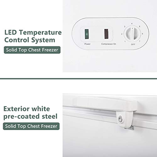 Commercial Top Chest Freezer Kitma 7 Cu. Ft Deep Ice Cream Freezer