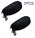 BestFire&reg; Brand New Black Zip Eye Glasses Nylon Eyewear Hard Case Eyeglasses Safety Bag Zippered Hard Sunglasses Case Holder Box Belt Holder Protector 2.7" High w Hook, eyeglasses pouch RT406 (2 PCS)