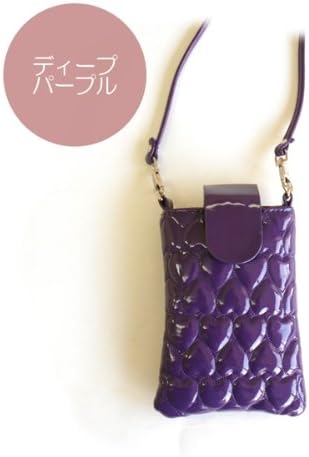 Amazon Co Jp Gucciny Co キルティング ハート 柄 ガジェットケース ディープパープル ガジェットポーチ 人気 ブランド レディース 女性 Iphone Iphone5 スマートフォンケース ケース スマホケース ガジェット スマホ ポーチ ネックストラップ 携帯ケース 化粧ポーチ