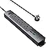 Power Strip with USB, TROND Wall Mountable Surge Protector 4 Outlets 4 USB Ports, Angled Flat Plug, 6.6ft Long Cord, for Desk, Garage, Workbench, Nightstand, End Table or Dresser, Black