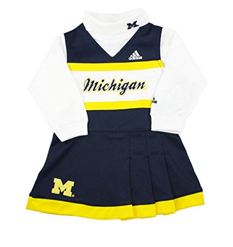 adidas Michigan Wolverines Girls Cheerleader & Turtleneck Set