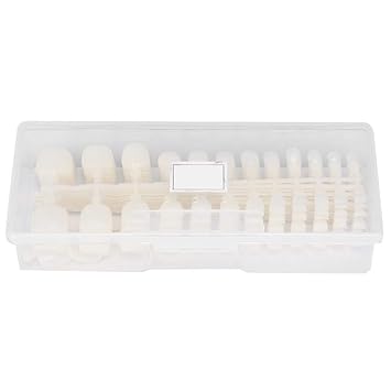 288pcs Professional Nail Art Tip, False Toe Toenail Nail Patch DIY Manicure Tool with Slick Surface, for Household, Nail Salon(Natural Color)