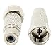 Ancable 2-Pack F-Type Male Plug to RCA Female Jack RF Video TV Cable Adapter for Atari 2600/7800 Sega/Coleco/Commodore Game System primary