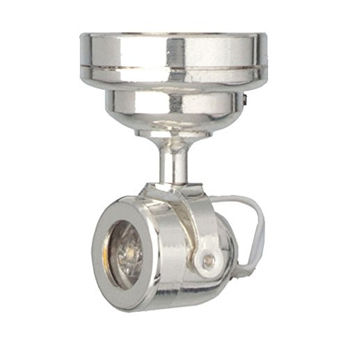 Melody Jane Dollhouse Chrome Spot Light Modern 1:12 LED Battery Lighting