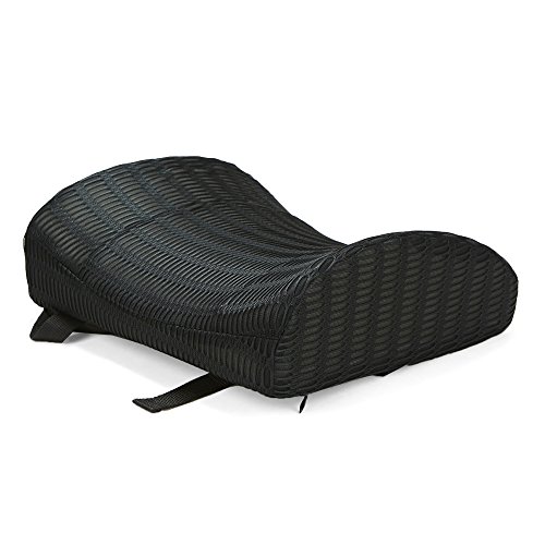 mind reader backfoam-blk diseñado para el alivio del dolor lumbar y el entrenamiento de la postura, cojín de descanso, negro