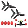 Propeller Spare Blades for DJI FPV Drone Accessories (Red) – Gift Propeller Motor Dust-Proof Protection Cover