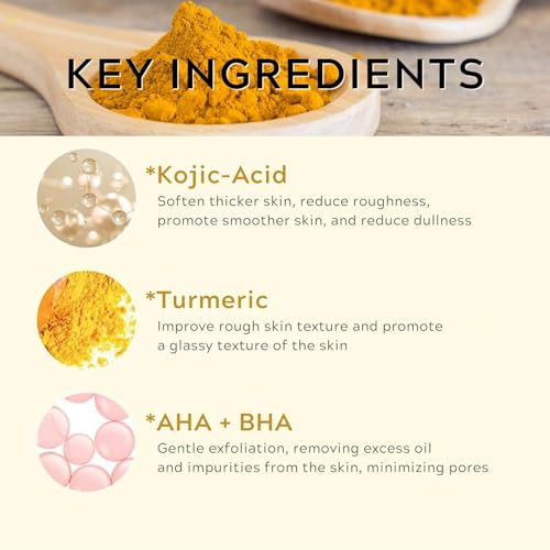 LBOYLOVE® 2 PCS Body Keratin Care Turmeric Spray & Exfoliating Serum for Face, Gently Exfoliating Peeling & Refines Skin, Turmeric Serum Hydration and Supports Smoother - for All Skin Types