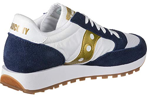 Saucony Women's Jazz Original Vintage Sneaker, WHT/NVY/GLD, 5.5 | Pricepulse
