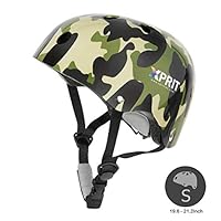 XPRIT Skateboarding, Scooter, Bike, Helmet w/Impact Resistance (Camouflage, Small)