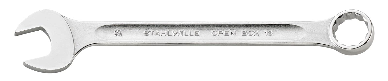 Stahlwille 40082828 13 Combination Spanner, Open-Box, Chrome Alloy Steel, Chrome Plated, 28 mm Size, Pack of 5 — image 1