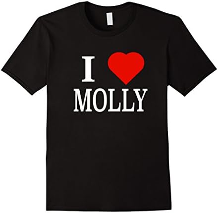 Mens I Love Molly T-shirt for Festival and Rave Goers Medium Black