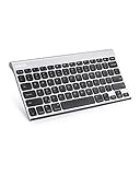 Anker Ultra Compact Profile Wireless Bluetooth Keyboard for iOS, Android, Windows and Mac with Rechargeable Battery and Aluminum-Effect Finish (Black)