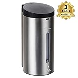 Albayrak Wall Mounted Automatic soap Dispenser,Sensor Hand sanitizer Stainless Steel Dispenser for Washroom and Kitchen,use to Hospital Hotel Office Restaurant,Battery Powered 2years last-22 oz 650ml