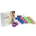 MEDca Self Adherent Cohesive Wrap Bandages 1 Inch X 5 Yards 24 Count with Strong Elastic and Colorful First Aid Tape for Sprain Swelling and Soreness on Wrist and Ankle (Rainbow Color)