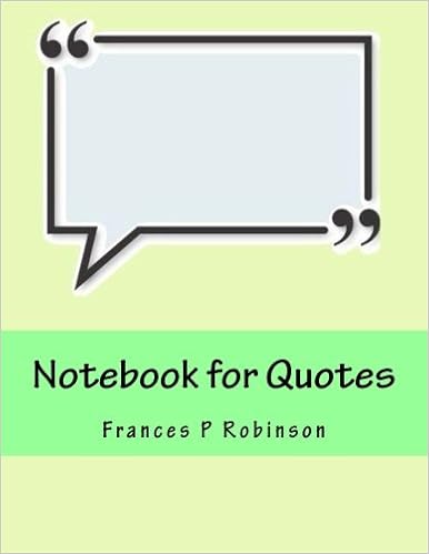 Notebook For Quotes Blank Pages For Writing Famous Or Original Quotes If You Love Creating Or Saving Quotes You Ll Love This Notebook For Quotes Robinson Frances P Amazon Com Books