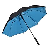 Atree Dual Layer Windproof& Waterproof Golf Umbrella 62inch Large Oversize Auto Open Straight Umbrella Durable and Strong Enough (Blue)