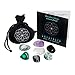 Crystals for Protection/EMF - 7 pc Pocket-Sized Crystal Healing Set - Obsidian, Fluorite, Malachite, Hematite, Amethyst, Tree Agate, Clear Quartz + Informational Guide