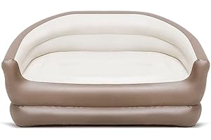 TXZ OUTDOOR Twin Size Air Mattress Inflatable Sofa，Double Inflatable Chair for Adults-Flodable Blow Up Couch Lounger-Portable Air Sofa for Indoor Living/Tent Camping/Outdoor Activities(White)…