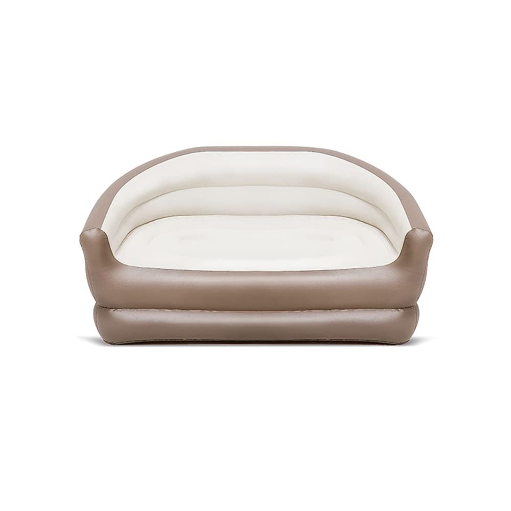 Photo 1 of TXZ outdoor Twin Size Air Mattress Inflatable Sofa?Double Inflatable Chair for Adults-Flodable Blow Up Couch Lounger-Portable Air Sofa for Indoor Living/Tent Camping/Outdoor Activitie?Brown?