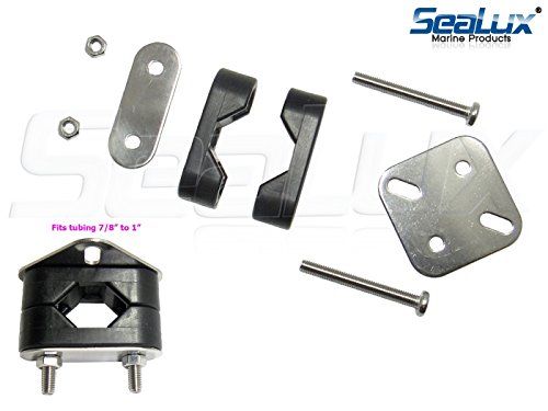 SeaLux-Rail-Mount-clamp-Bracket-Set-with-Stainless-Steel-Mount-Plate-and-Nylon-Brackets-for-78-1-tubing SeaLux-Rail-Mount-clamp-Bracket-Set-with-Stainless-Steel-Mount-Plate-and-Nylon-Brackets-for-78-1-tubing