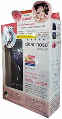 2 Packs of Clear nose: Intensive Facial Black Mask + Rose Water. The best way to remove deadskin cells, dirt, blackhead and reveal miracle glow skin from the first-time usage. (50 g/ pack)