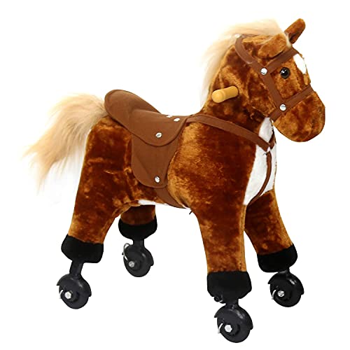 Kinbor Baby Ride on Horse Toy, Kids Ride on Walking Horse with Wheels