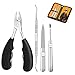 Tseoa Nail Clippers for Thick and Ingrown Toenails Tools, 5PCS Precision Stainless Steel Pedicure Kit,Cuticle Trimmer Remover Pusher for Thick or Ingrown Toenail Clippers (Ingrown toenail tools)