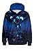Cutiefox Womens Pokemon Umbreon Printed Pullover Hoodie Sweatshirt Blue M