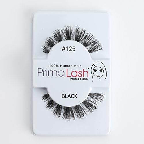 100% Human Hair False Lashes by PrimaLash Professional STYLE #125 Handmade Strip Lashes