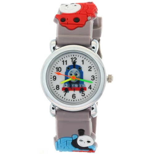 TimerMall Blue Rubber Strap Round Face Kids Watches with THOMAS & FRIENDS Theme