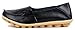Kunsto Women's Leather Casual Loafer Shoes US Size 8 Black