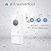 Wireless Doorbell Coolqiya Door Bell Chime with 2 Waterproof Transmitters and 3 Plug-in Receivers for Home 52 Ringtones